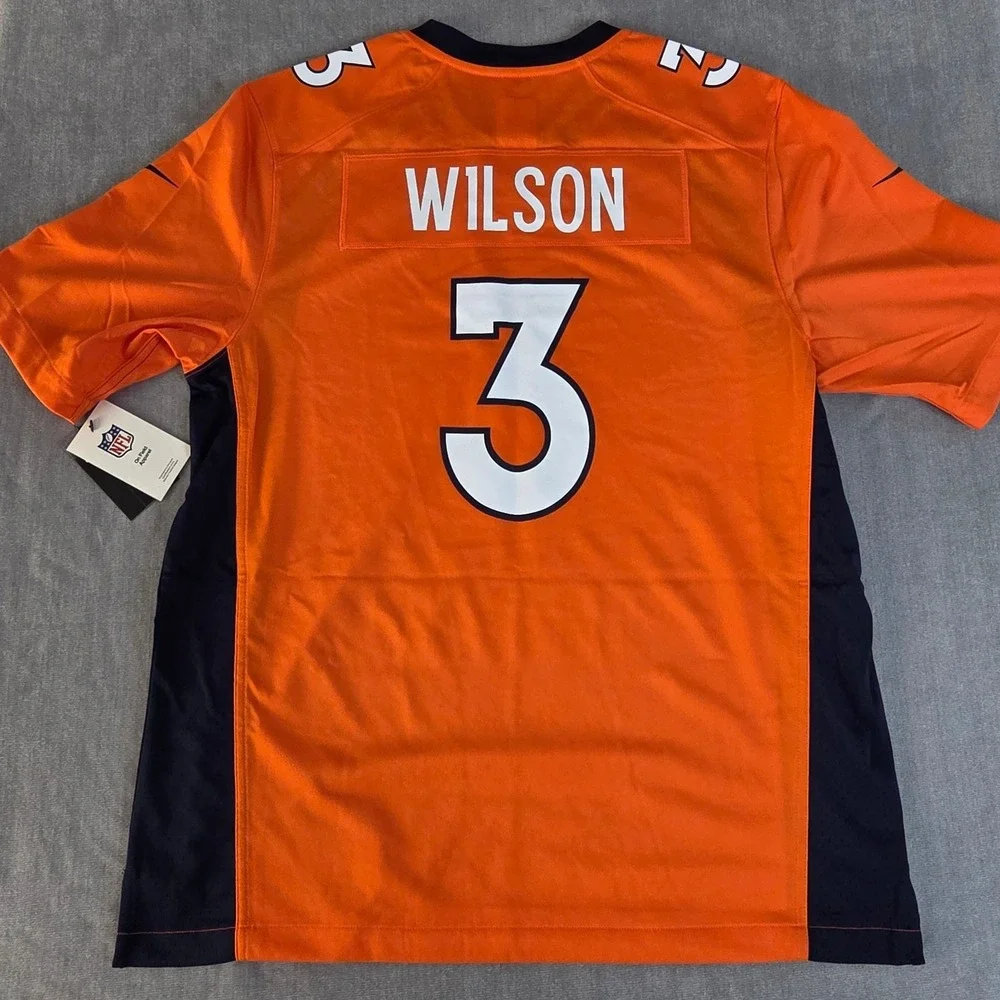 Nike Football‎ Jersey Mens Large Orange Russell Wilson Denver Broncos NFL New
